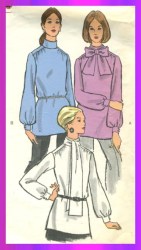 7644 VOGUE 68 LOOSE COLLAR YOKE OVERBLOUSE PATTERN 8